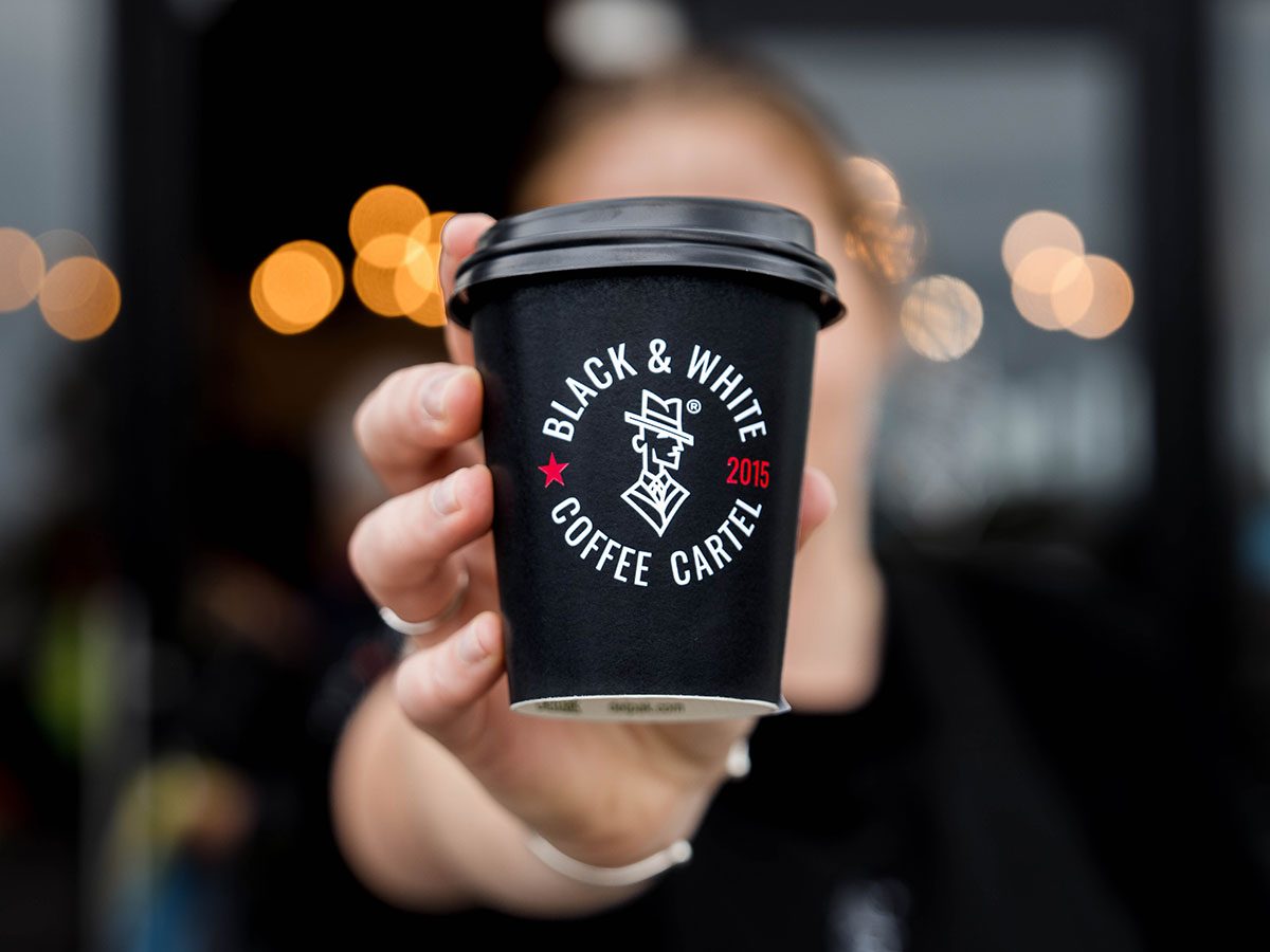 Black and White Coffee Cartel Halswell logo