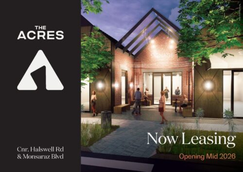 The Acres leasing brochure cover